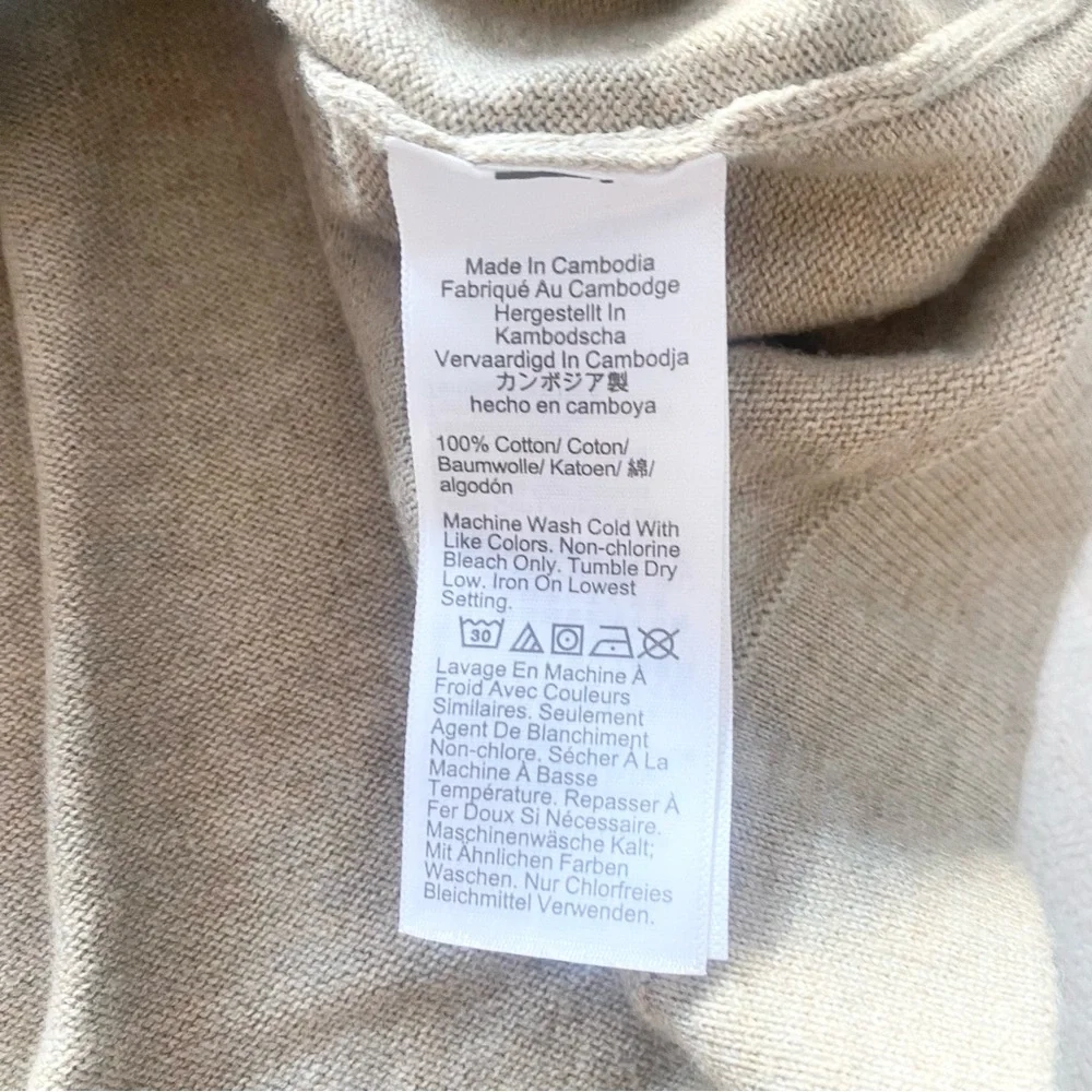 J. Crew factory Cotton crewneck sweater Men's Tan size XL